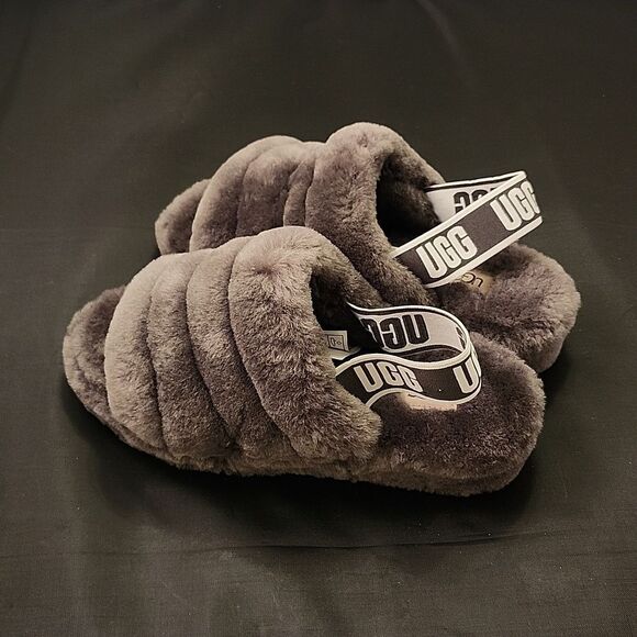 BRAND NEW UGG GIRLS FLUFF YEAH MARBLE SLIDE SANDAL R3 - Picture 5 of 14